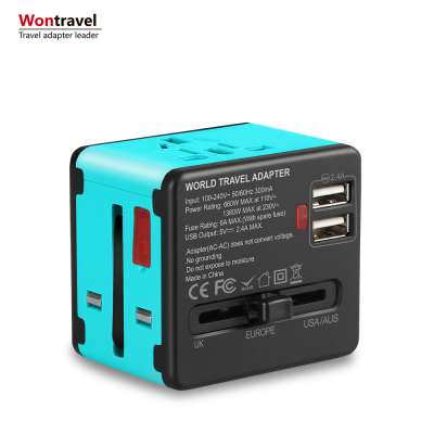 Wontravel Portable Travel Charger US EU UK AU multi plug socket usb universal charger