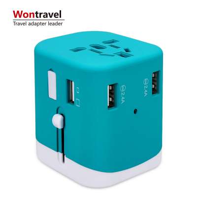 Business gifts universal socket electrical world portable travel adapter with 4 usb ports plug charger