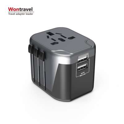 Portable mini EU AUS UK US plug adapter universal outlet travel USB charger